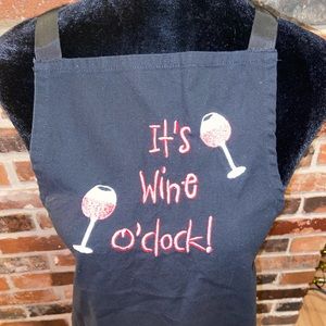 🍷 “It’s Wine O’Clock” Fancy Apron